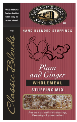 SHROPSHIRE SPICE CO. Plum & Ginger Wholemeal Stuffing Mix 150g