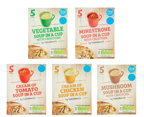 Sainsburys Cup Soup with Croutons - Variety Pack