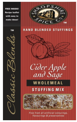 SHROPSHIRE SPICE CO. Cider Apple & Sage Wholemeal Stuffing Mix 150g