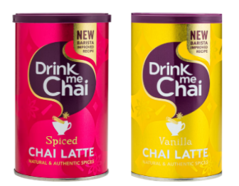 DRINK ME CHAI Spiced Chai Latte 250g & DRINK ME CHAI Vanilla Chai Latte 250g