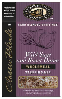 SHROPSHIRE SPICE CO. Wild Sage & Roast Onion Wholemeal Stuffing Mix 150g