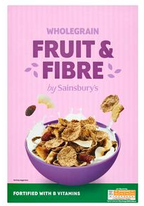 Sainsbury's Wholegrain Fruit & Fibre 750g