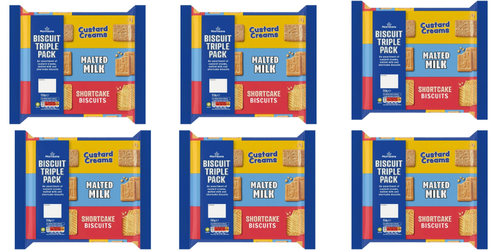 Morrisons Biscuit Triple Pack 550g, Pack of 6