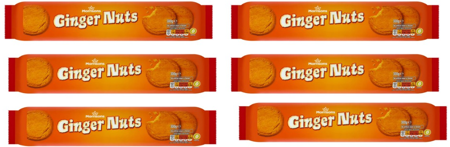 Morrisons Ginger Nuts 300g, Pack of 6