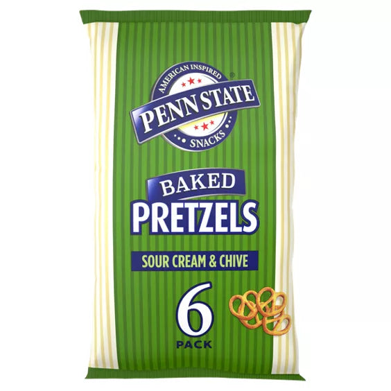 Penn State Sour Cream And Chive Pretzels 6X22g