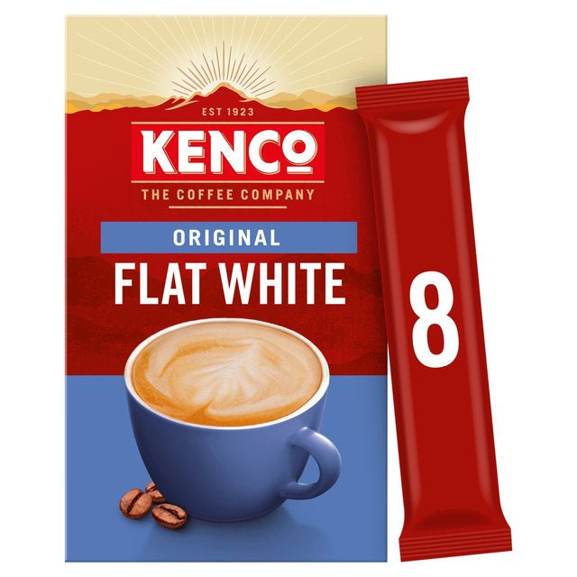 Kenco Flat White Instant Coffee 8 sachets, 144g