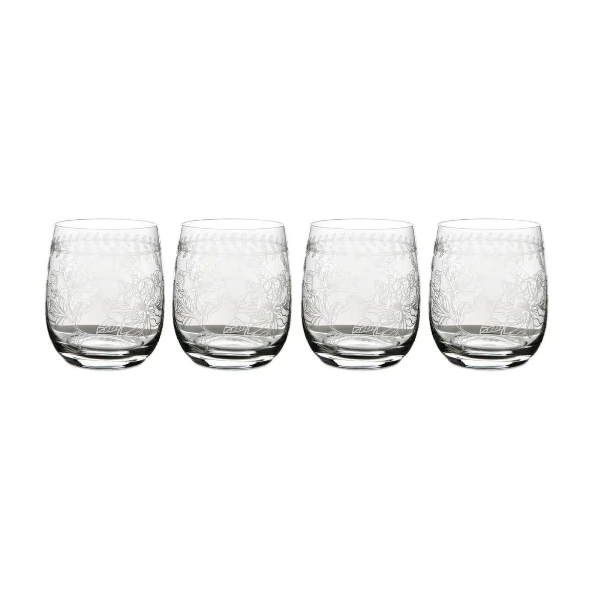 Portmeirion Botanic Garden Set of 4 Crystal Tumblers