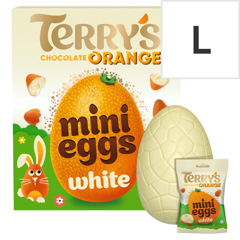 Terry's White Chocolate Orange Easter Egg And Mini Eggs, 200g