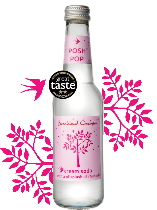 Breckland Orchard Posh Pop - Cream Soda With A Splash Of Rhubarb 275Ml