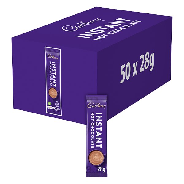Cadbury Instant Hot Chocolate Drink Sachet 28g Case of 50