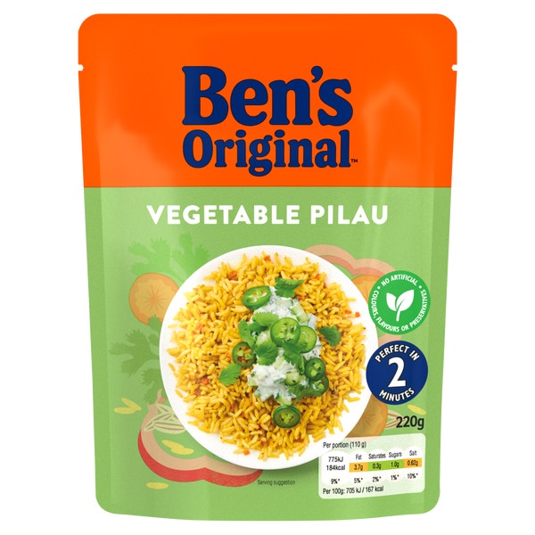 Ben's Original Vegetable Pilau Microwave Rice 220g