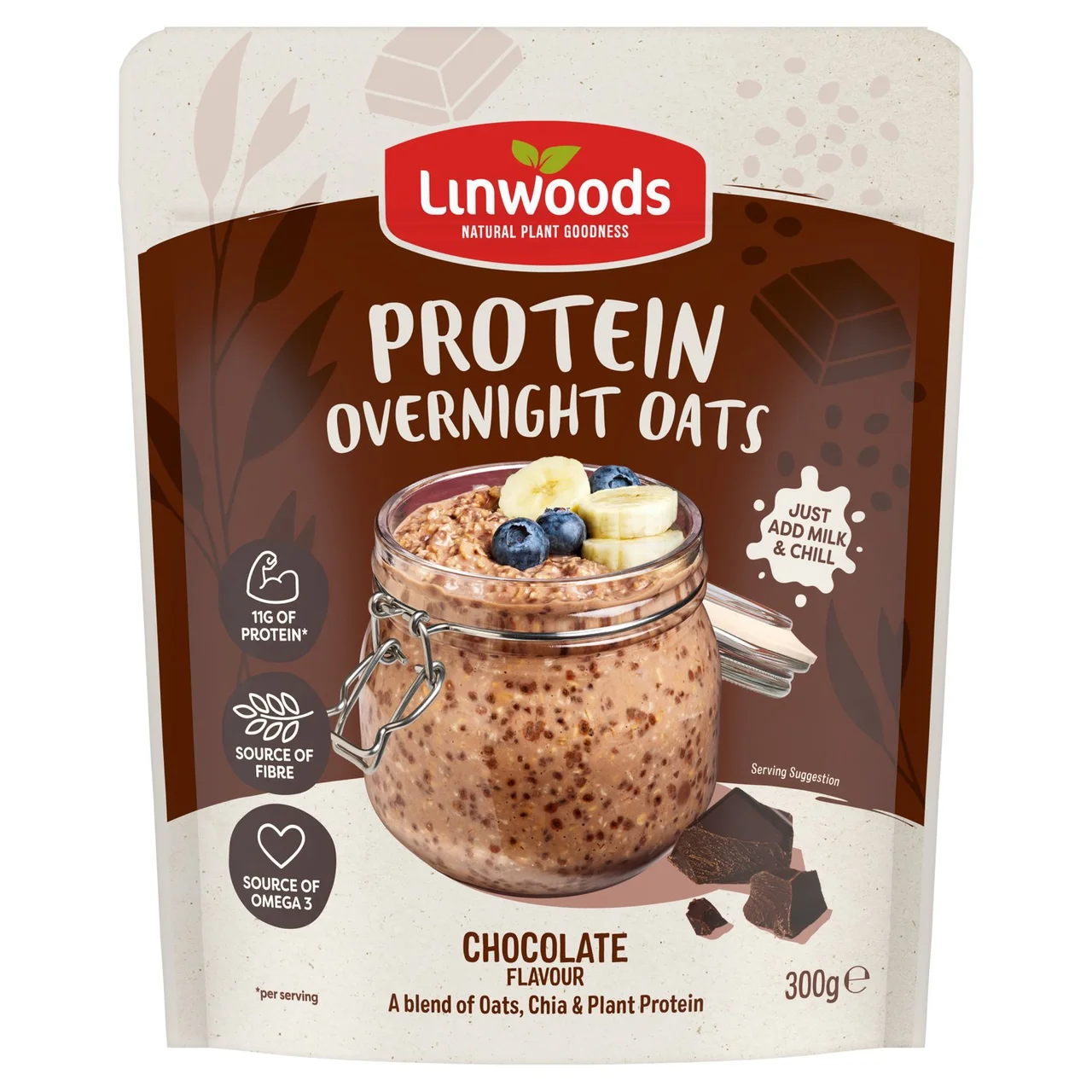 Linwoods Overnight Oats Chocolate Protein 300g