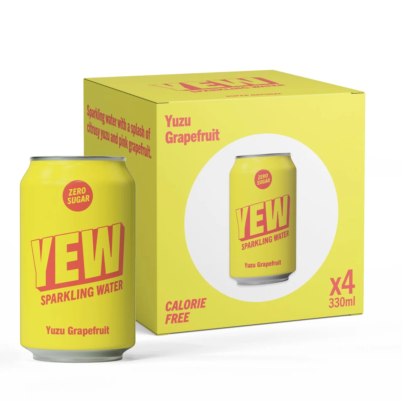 YEW Yuzu Grapefruit Sparkling Water 4x330ml