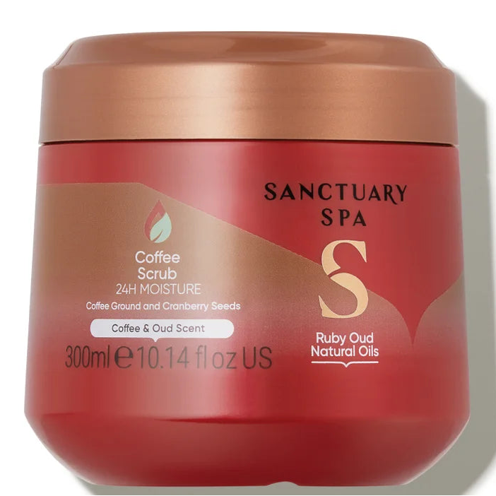 Sanctuary Spa Ruby Oud Natural Oils Coffee Scrub, 300ml