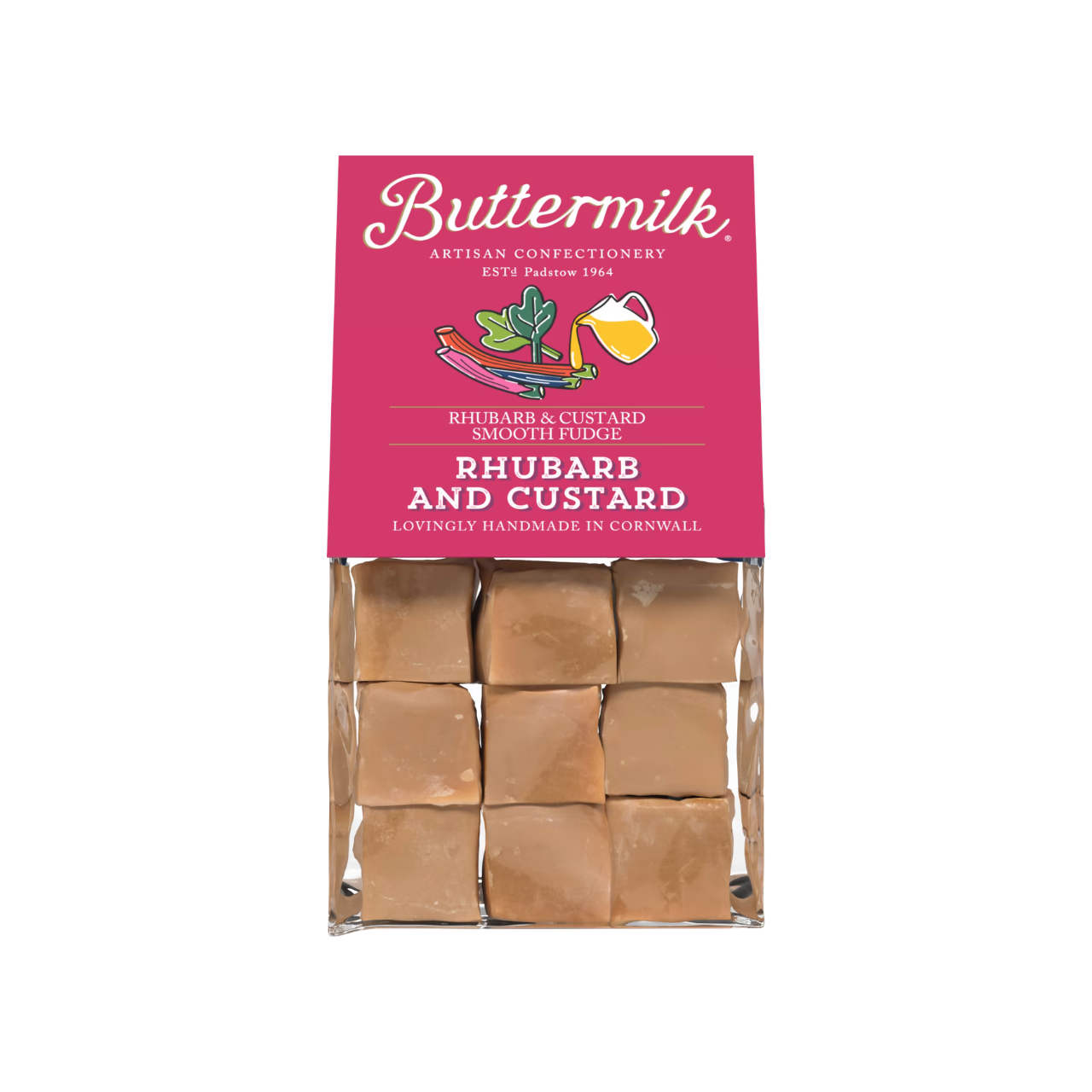 Buttermilk Rhubarb & Custard Fudge 175g