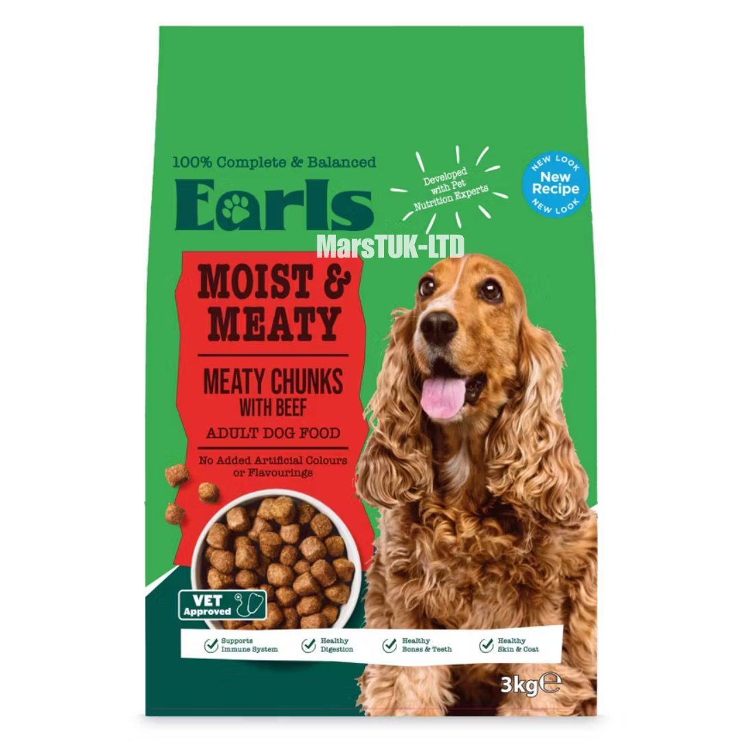 Earls Moist & Meaty Complete Meaty Chunks With Beef 3kg