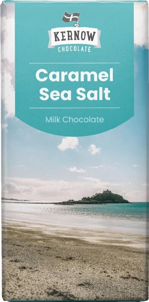 Kernow Chocolate Caramel Sea Salt Bar, 100 g