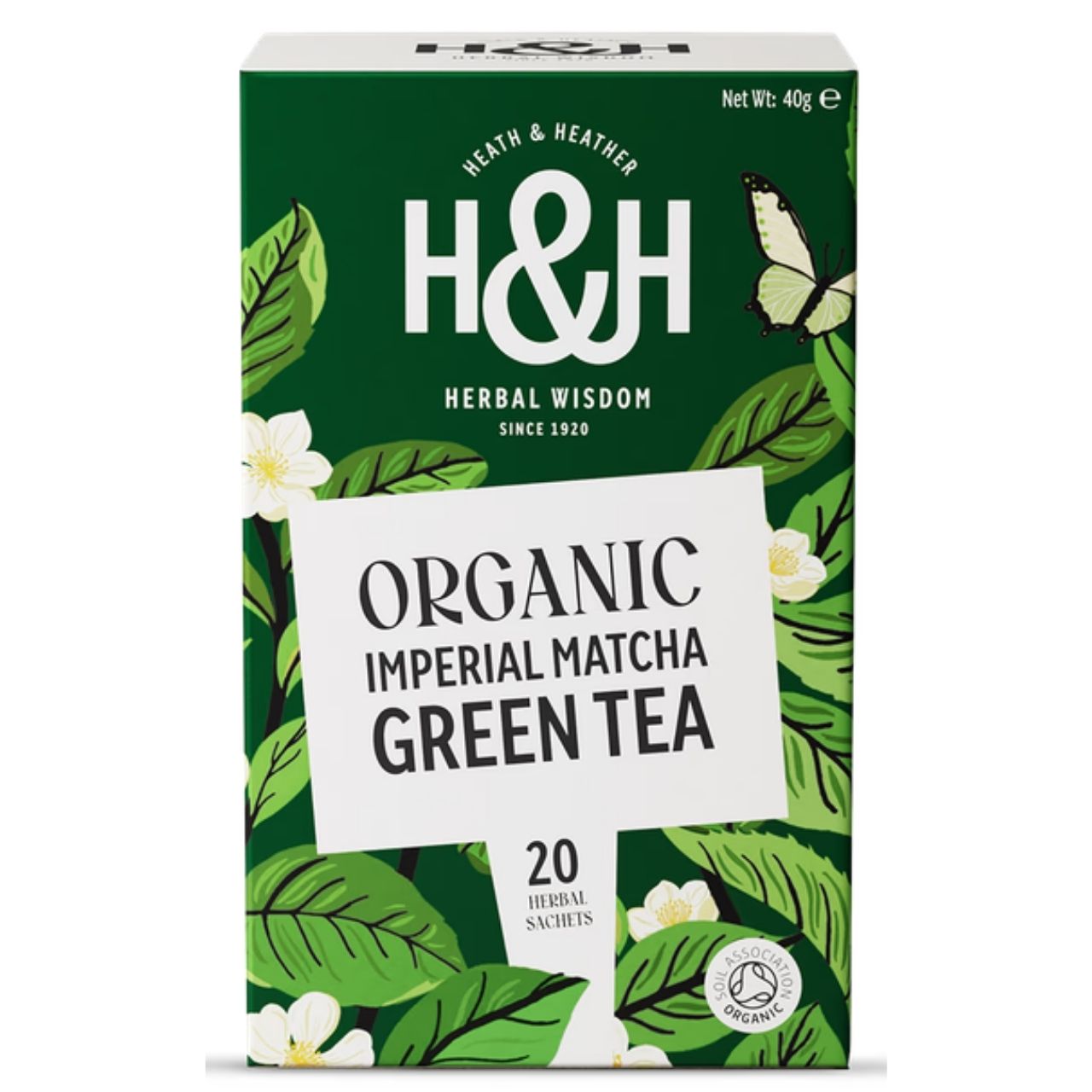 Heath & Heather Organic Imperial Matcha Tea 20 Tea Bags
