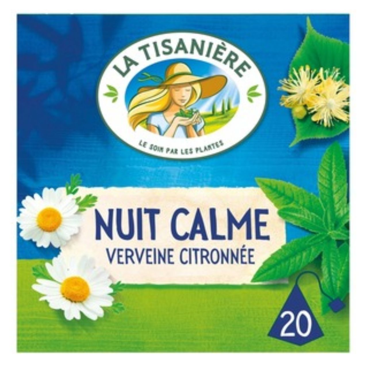 La Tisaniere Infusion Nuit Calme Verveine Citronnée (Camomille Tilleul Oranger) 20 Sachets 30g (VERT)