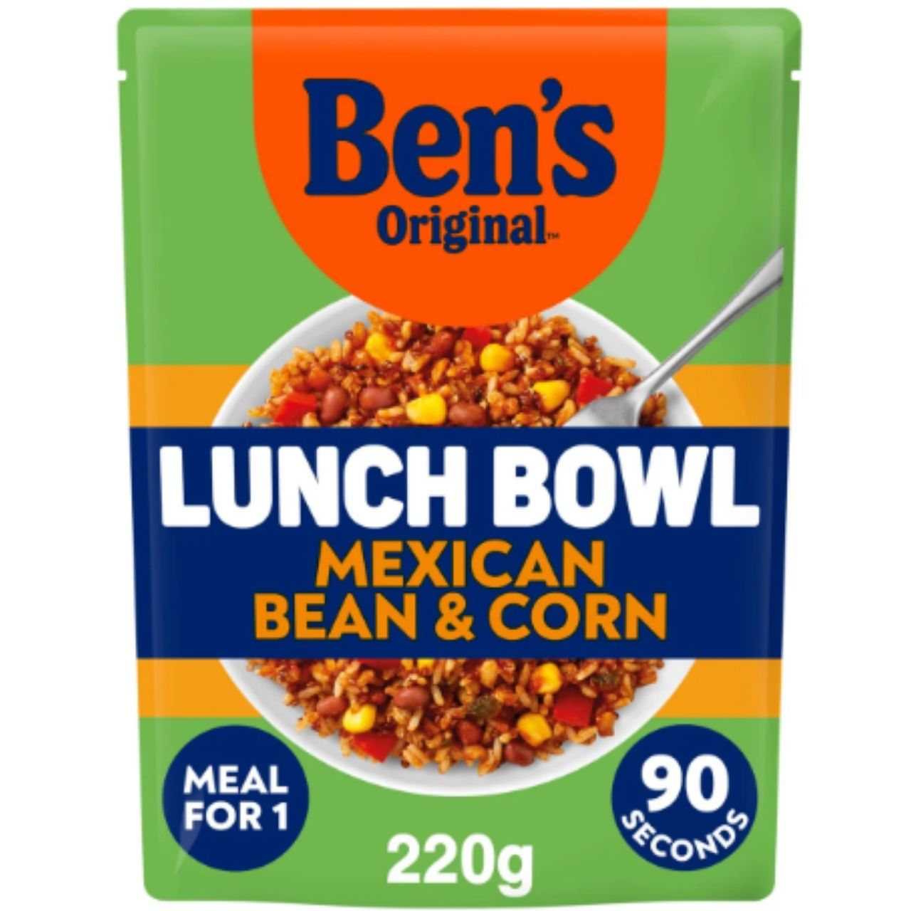 Ben's Original Lunch Bowl Ready Meal Mexican Style Beans & Corn - 220g