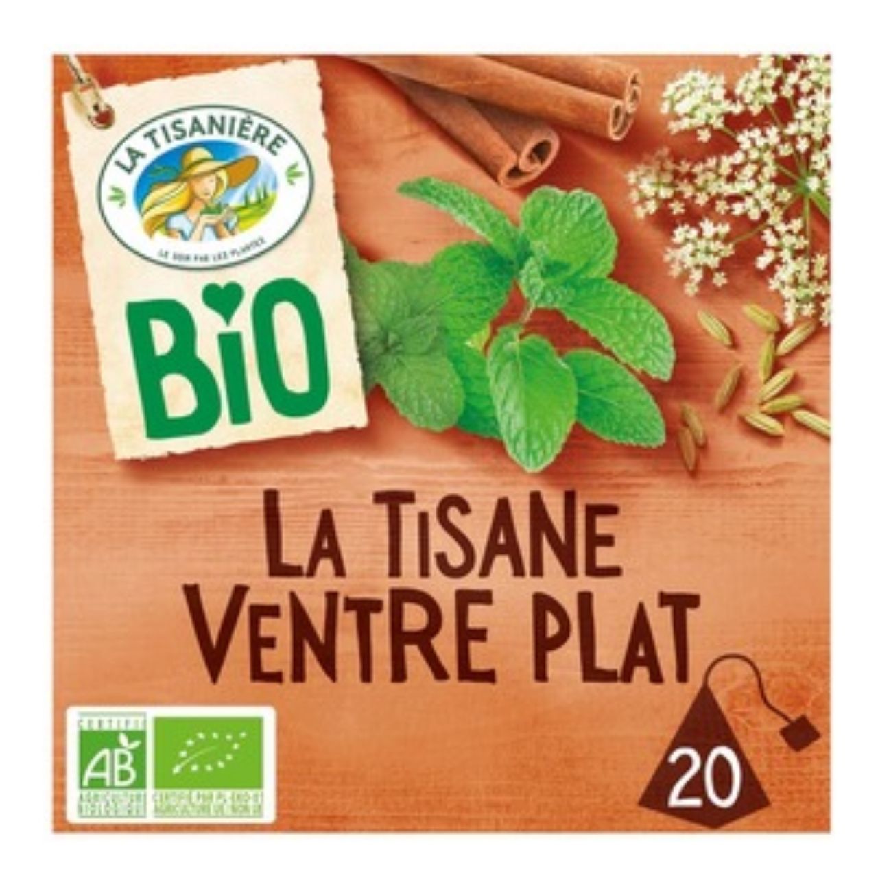 La Tisaniere BIO La Tisane Ventre Plat Cannelle Anis Menthe (x20) 30g