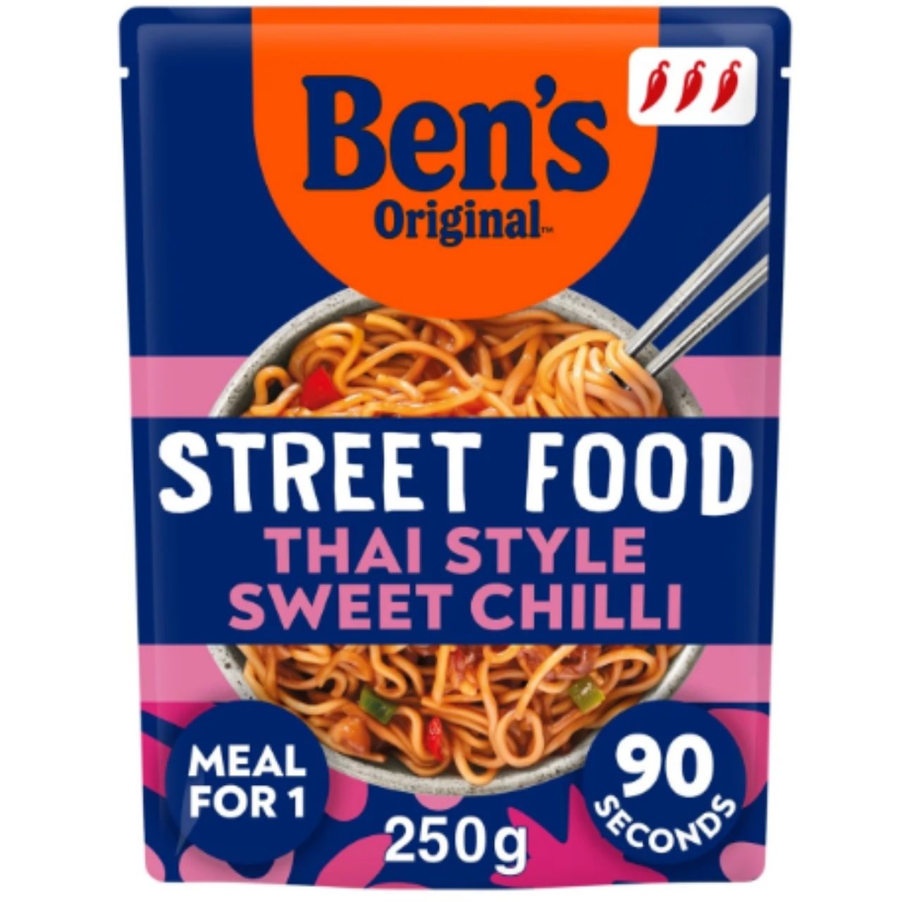 Ben's Original Street Food Microwave Noodles Thai Style Sweet Chilli - 250g