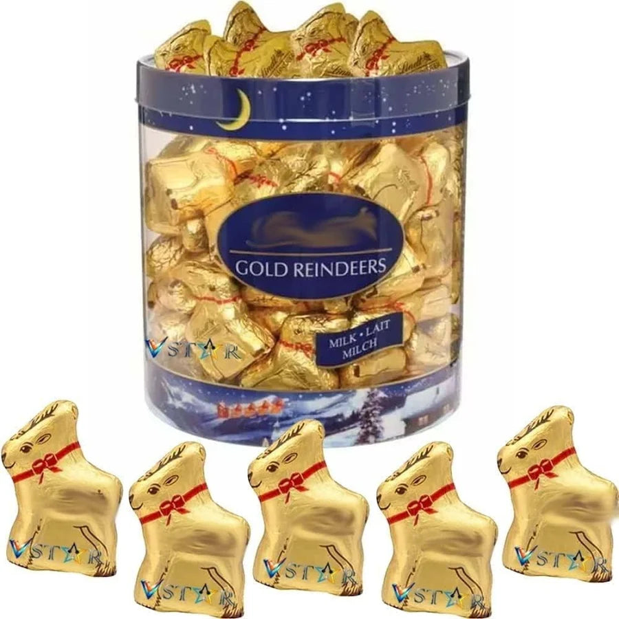 Lindt Gold Reindeer Milk Chocolate Drum, 670 g