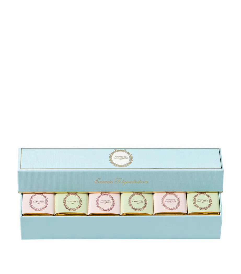 Ladurée Box of 42 Dark and Milk Chocolate Squares 230g