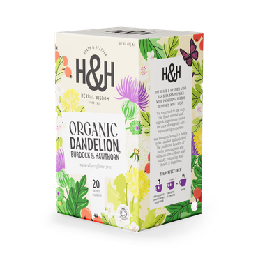 Heath & Heather Organic Dandelion, Burdock & Hawthorn 20 Tea Bags