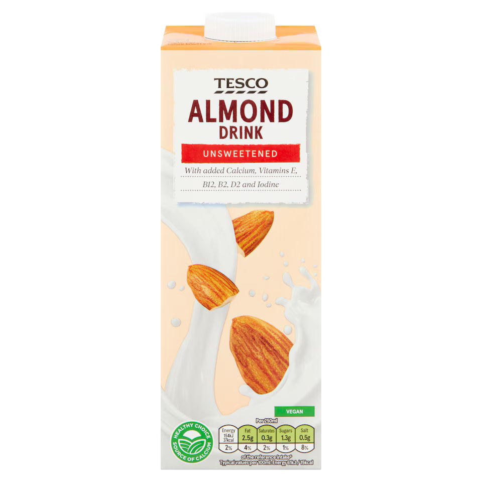 Tesco Unsweetened Almond Drink, 1L