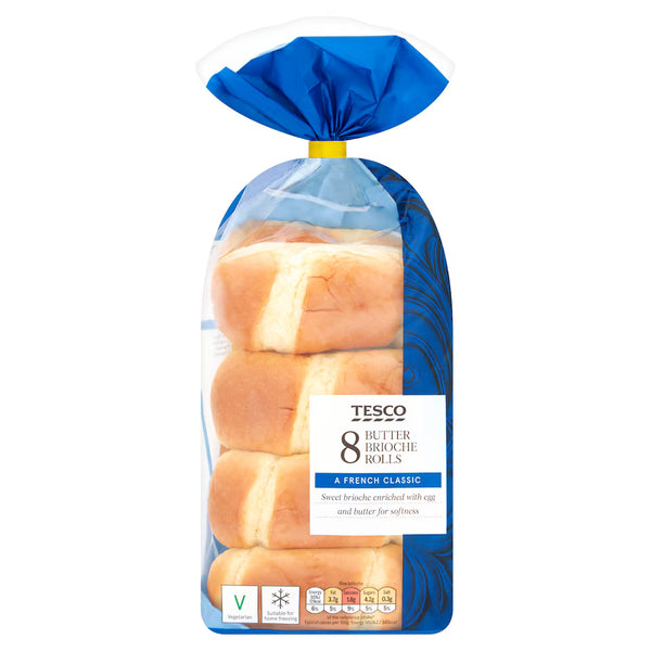 Tesco Butter Brioche Rolls 8 Pack