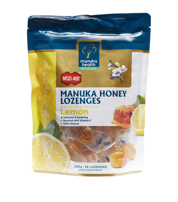 Manuka Health Mgo 400x Manuka Honey Lemon Lozenges (Pack of 58)