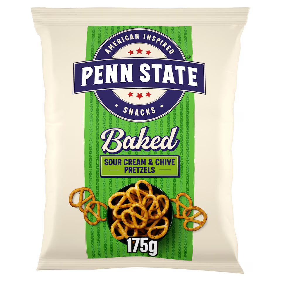 Penn State Pretzels - Sour Cream Chive Pretzels, 175g