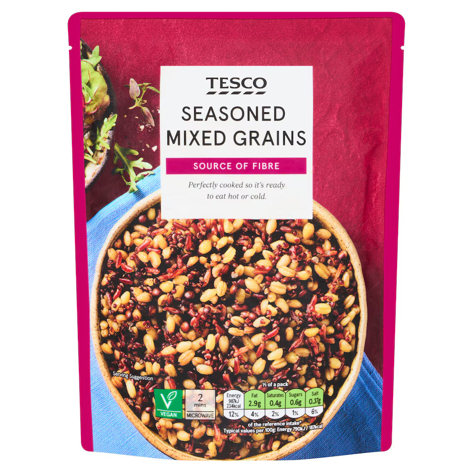 Tesco Seasoned Mixed Grains, 250g