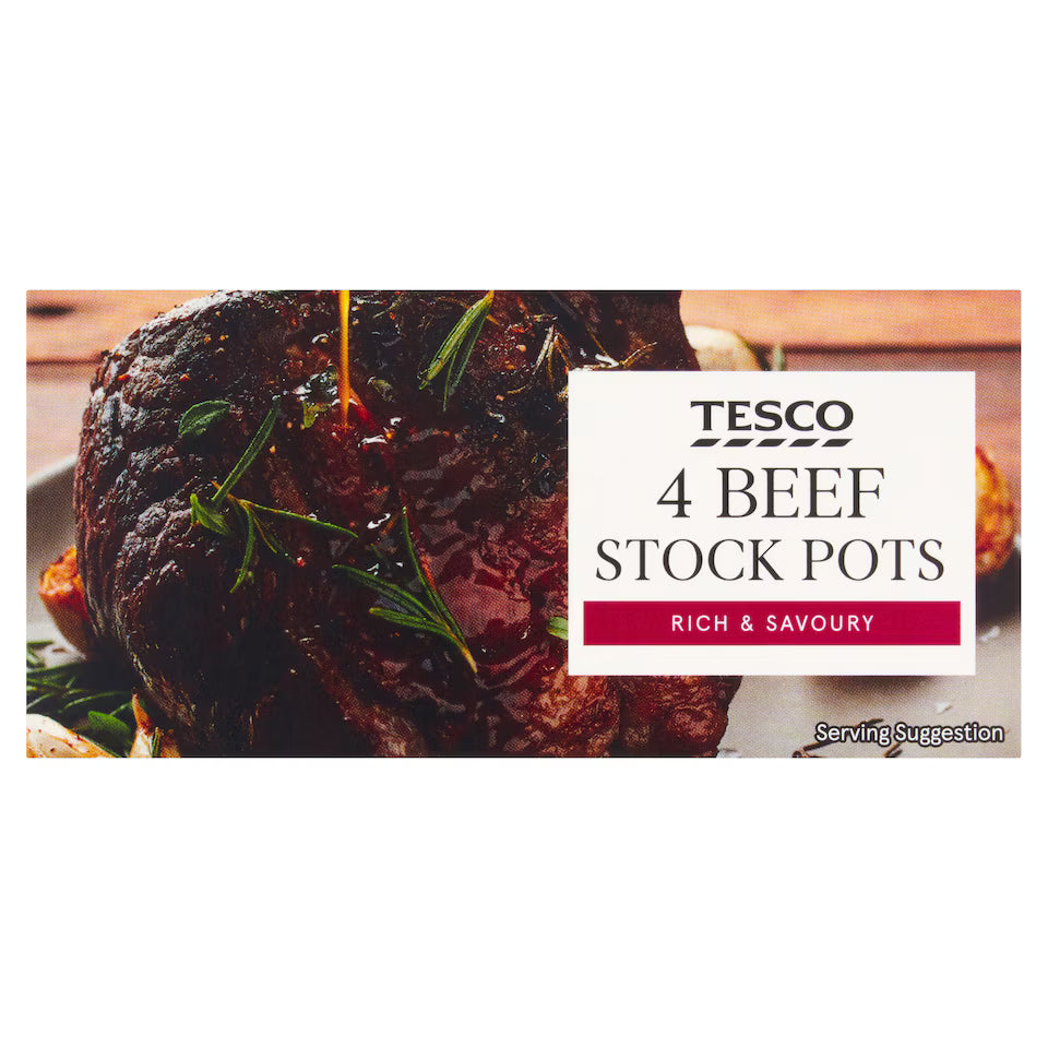 Tesco Beef Stockpot 4 Pack, 112g