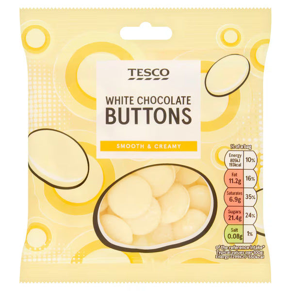 Tesco White Chocolate Buttons, 70g