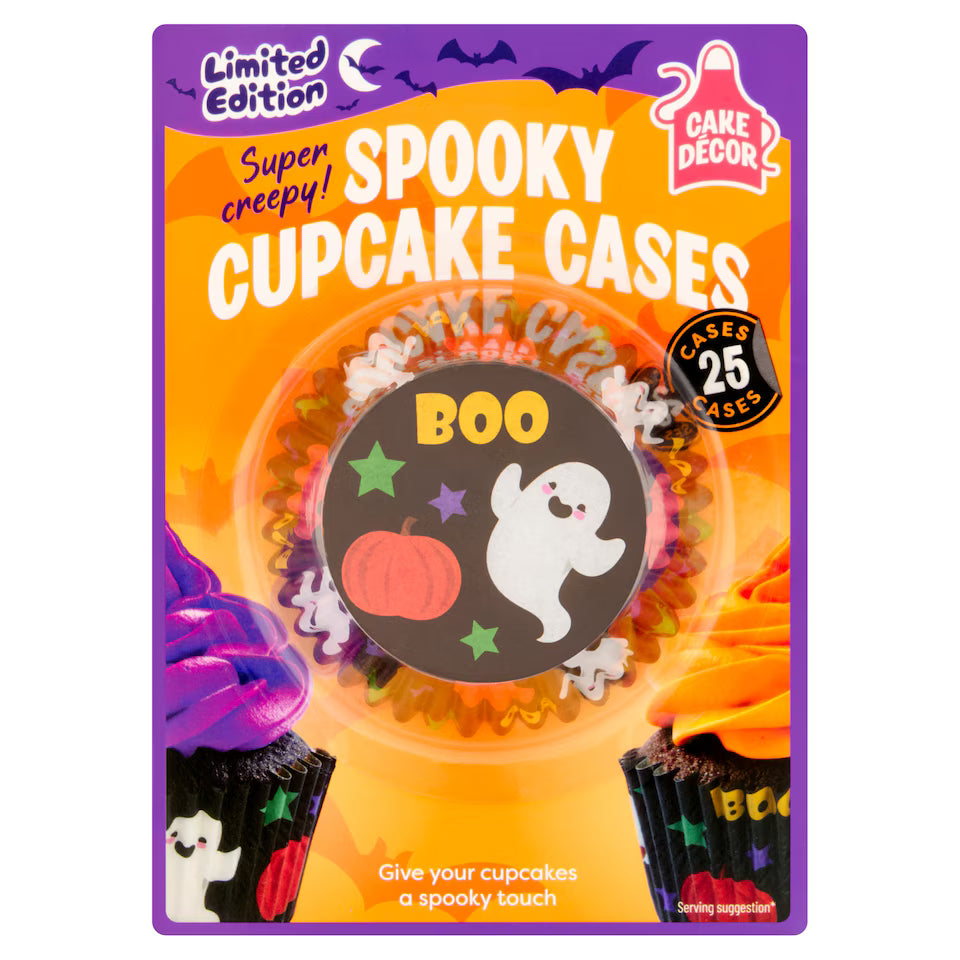 Cake Decor Halloween Cupcakes Case 25Pk