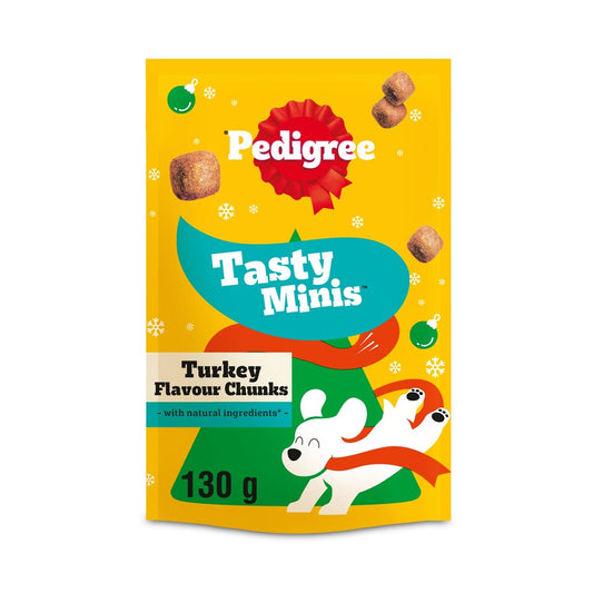 PEDIGREE Tasty Minis Dog Treats Turkey Flavour Chunks 130g