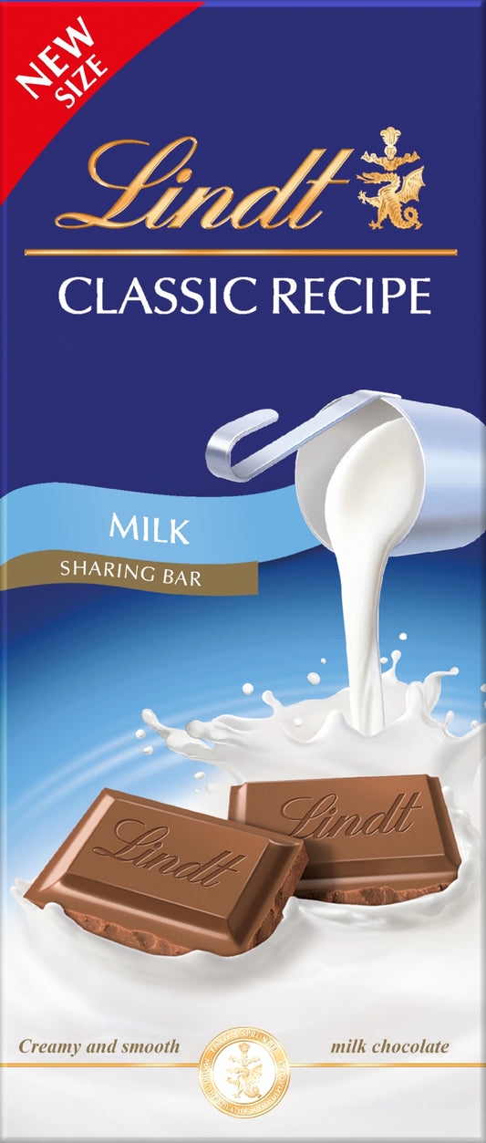 Lindt Classic Recipe Sharing Bar - Milk 190G