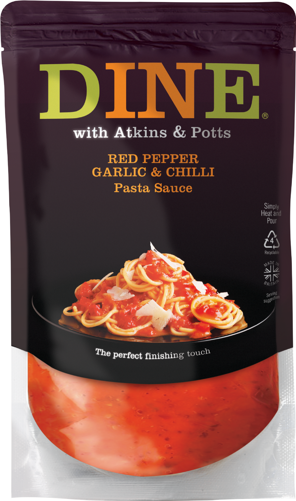Atkins & Potts Red Pepper, Garlic & Chilli Pasta Sauce 350G