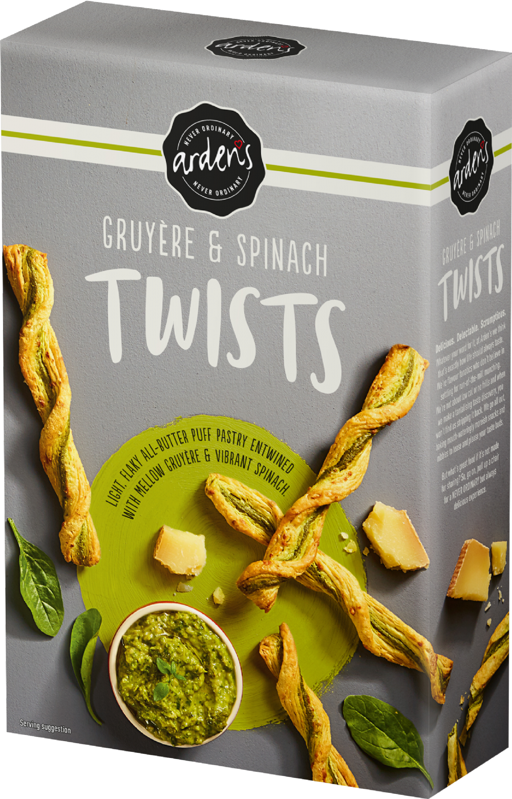 Arden's Twists - Gruyère & Spinach 100G