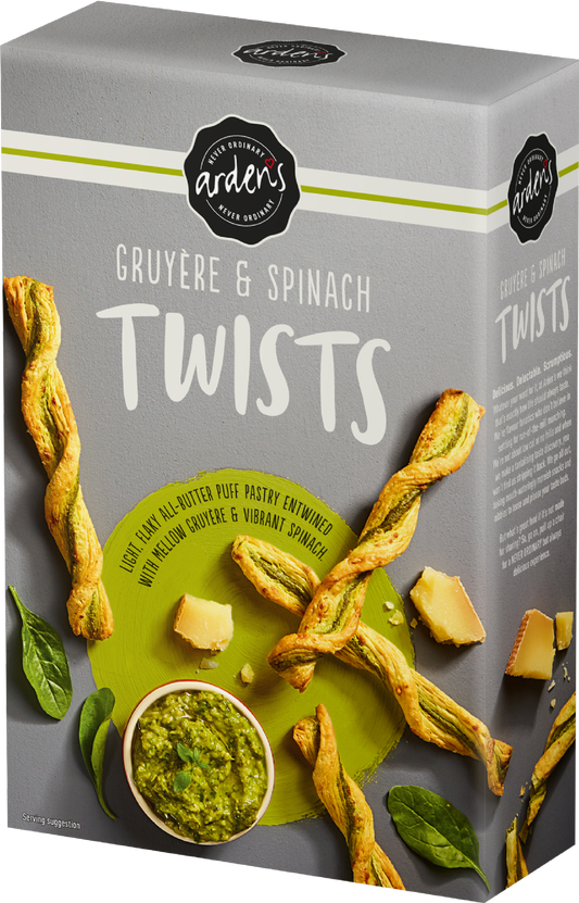 Arden's Twists - Gruyère & Spinach 100G