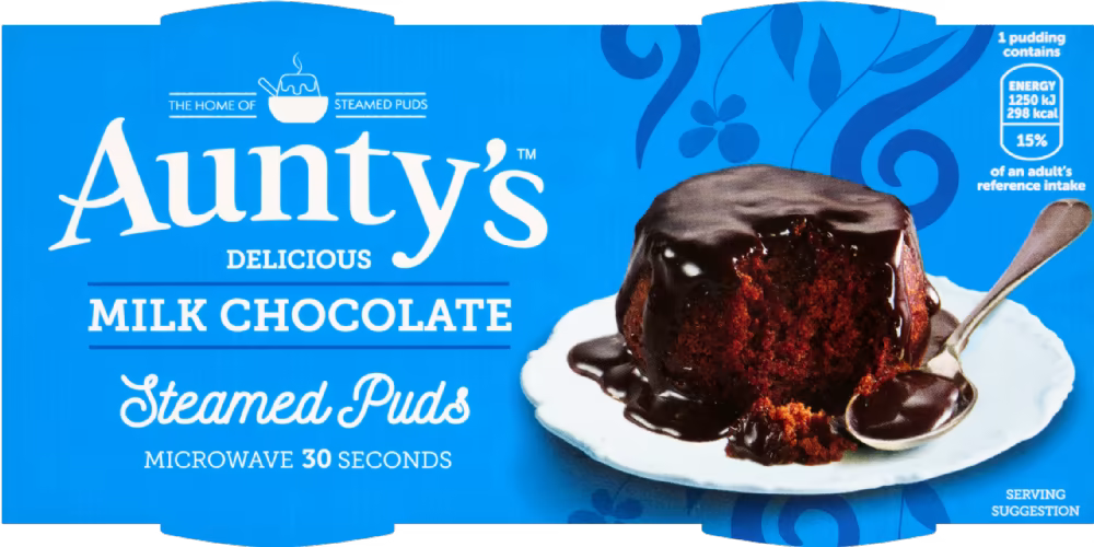 Aunty's Chocolate Steamed Puddings 2x95g