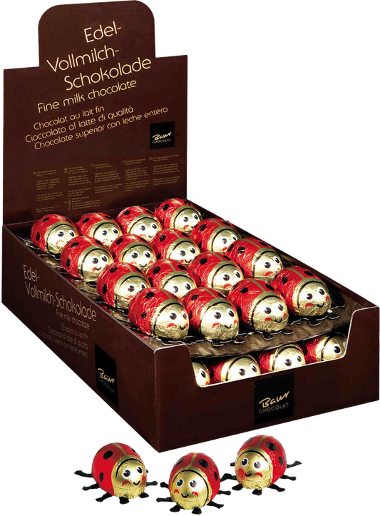 Baur Milk Chocolate Ladybird 18G - Box of 40