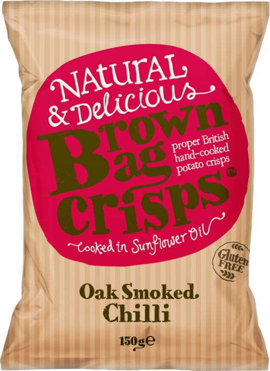 Brown Bag Crisps Oak Smoked Chilli 150G