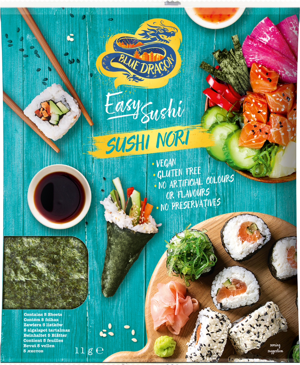 Blue Dragon Sushi Nori - 5 Sheets 11G