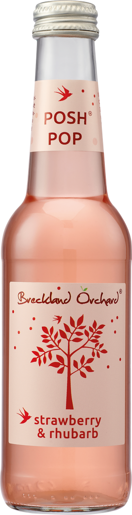 Breckland Orchard Posh Pop - Strawberry & Rhubarb 275ml