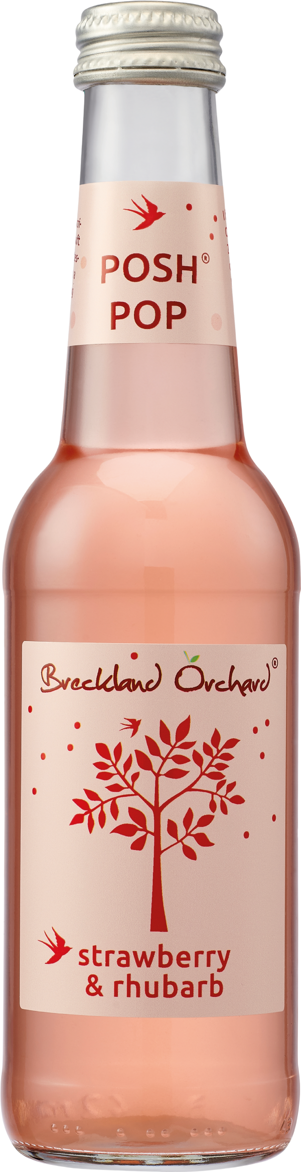 Breckland Orchard Posh Pop - Strawberry & Rhubarb 275ml