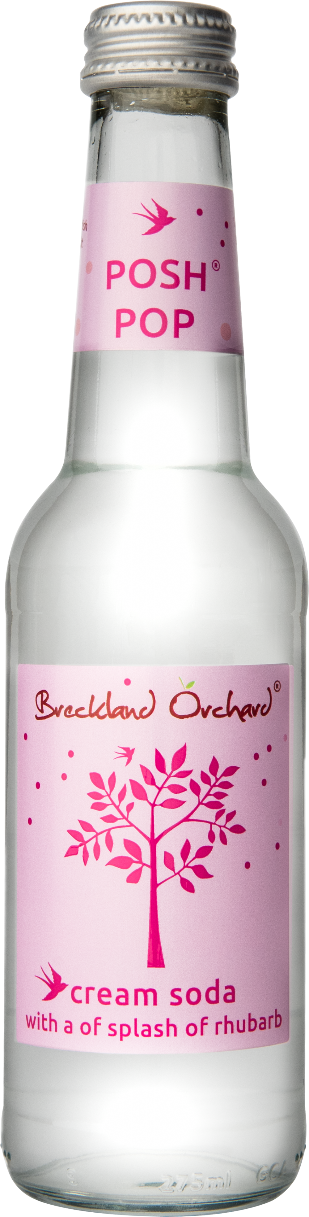 Breckland Orchard Posh Pop - Cream Soda With A Splash Of Rhubarb 275ml
