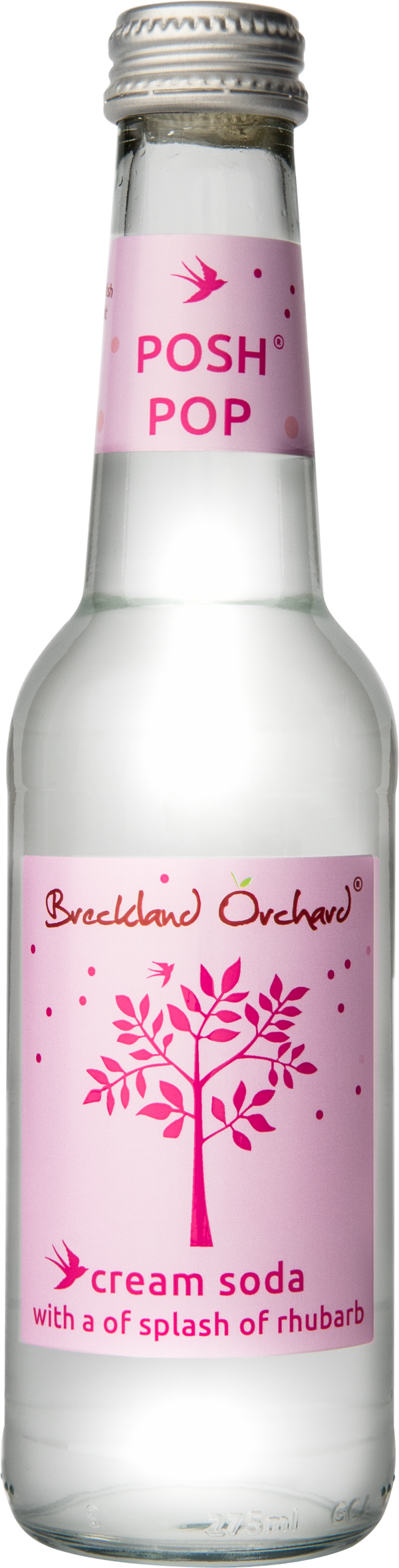 Breckland Orchard Posh Pop - Cream Soda With A Splash Of Rhubarb 275ml